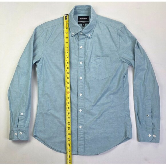 Bonobos Slim Fit Size Small Mens Seafoam Green Button Down Oxford Style Shirt - Picture 7 of 8